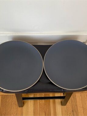 $116 Heath Ceramics Slate Indigo Grey Coupe Dinner Plate 11'' Diameter (2 piece)